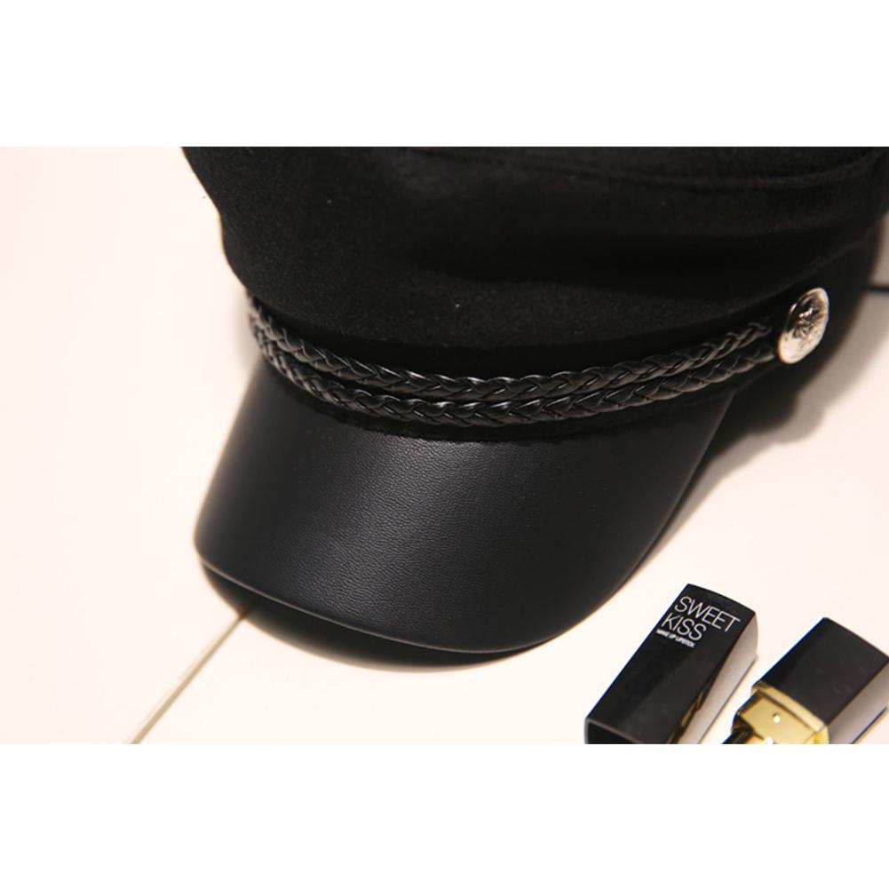 Women Men Octagonal Button Thin Flat Casual Outdoor School Beret Artist Cap Hat Unisex