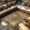 Tibetan Mandala Carpet Prayer Rug Floor Mat Persian Area Rug Home Decor Zen Buddhist Tapestry Living Room Bedroom Dorm