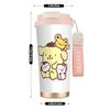 Pom Purin tumbler 500ml lid water bottle mug vacuum insulated multi-layer structure 316 stainless steel thermal insulation direct drinking portable