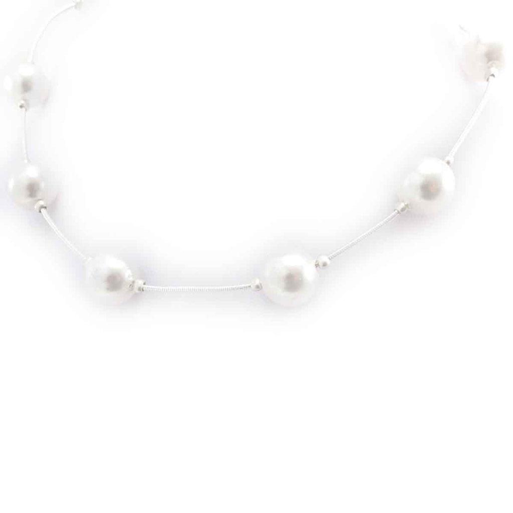 Les Trésors De Lily [J8460] - White 'Sissi' Necklace