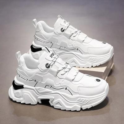 Neue Herren-Sneaker mit dicker Sohle, modische Plateau-Höhenverstellung, Freizeitschuhe für Männer, vulkanisierte Schnürschuhe, Tenis Masculino
