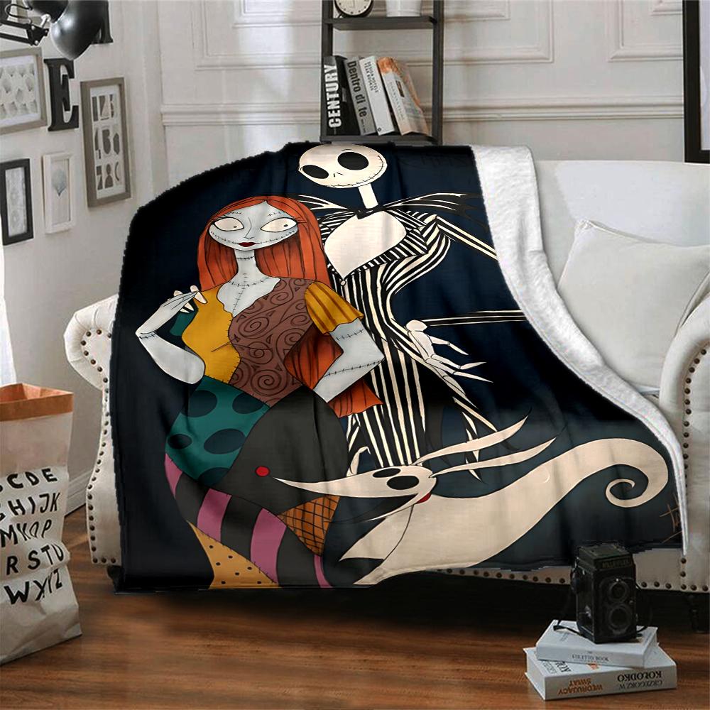 Nightmare Before Christmas Art Blanket Soft Throw Blanket For Home Bedroom Bed Sofa Travel Office Solid Christmas Blanket