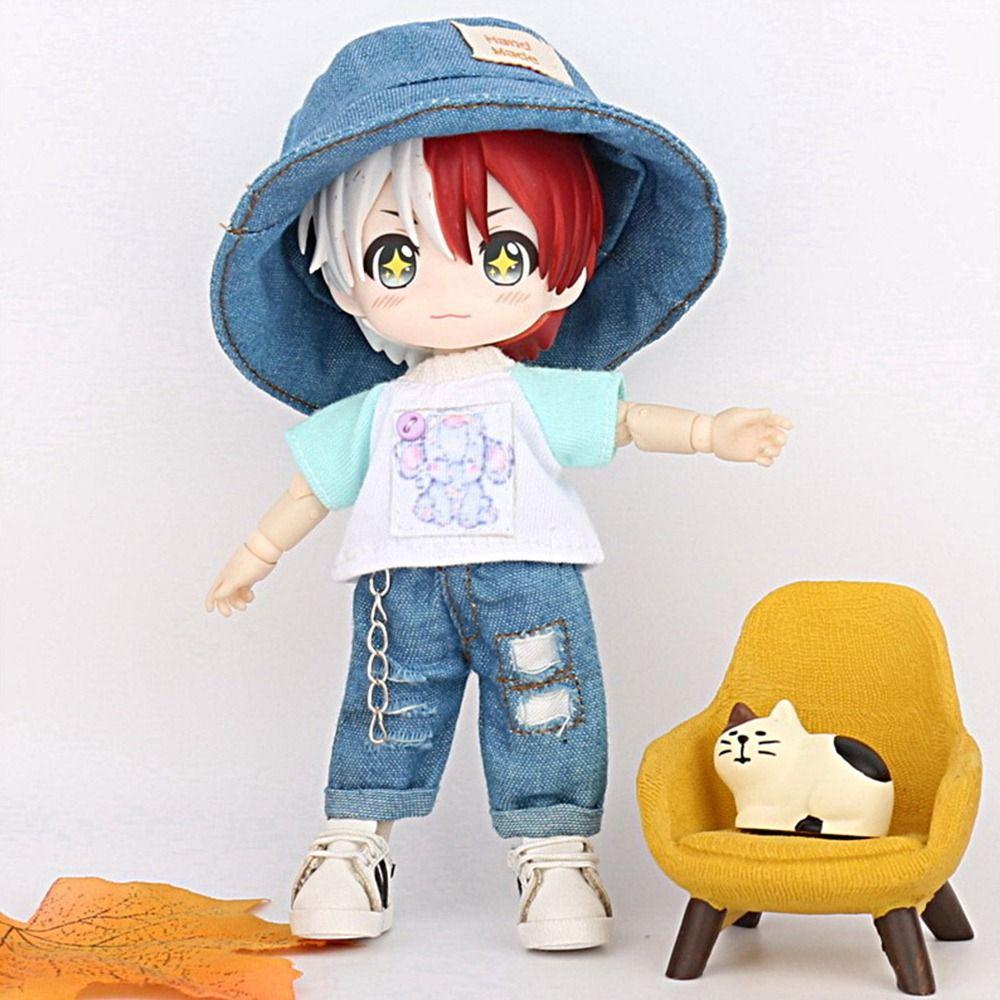 Fashion Miniature Hat For OB11 Dolls Accessories Cute Mini Bucket Hat Fisherman Hat for 1/12BJD Doll Clothes Decoration