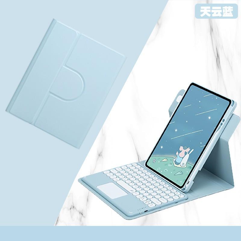 Rotating Acrylic IPad 10th Gen 10.2 Inch Case With Pen Slot Magnetic Bluetooth Keyboard Folio Cover