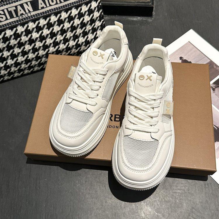 

Yanju platform white shoes women s 2025 spring and autumn new mesh breathable versatile casual board shoes light sports shoes 40