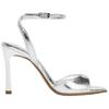 Zara Pu Open Toe Fashion One Strap Sandals 9.5Cm Women Sandals Silver 2311610808