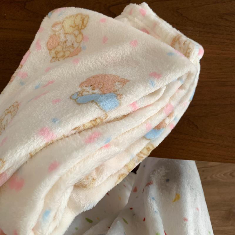 Women's Flannel Plaid Sleep Pants - Autumn/Winter Velvet Warm Coral Fleece Pajama Bottoms