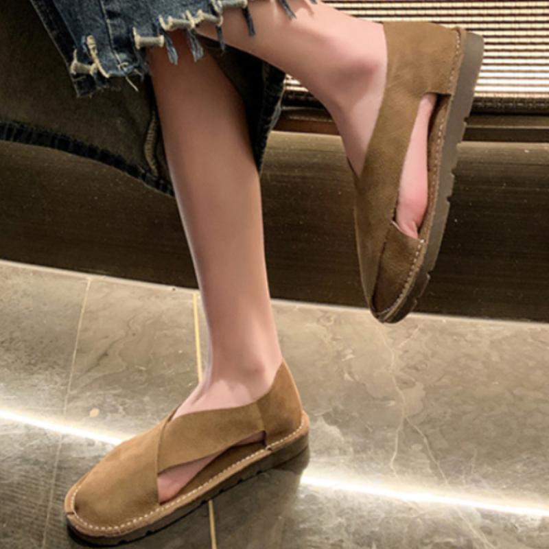 2024 Women Sandals Summer Open Toe Women's Shoes Flat Sandals for Women Non-Slip Comfortable Lightweight Walking Casual Sandales