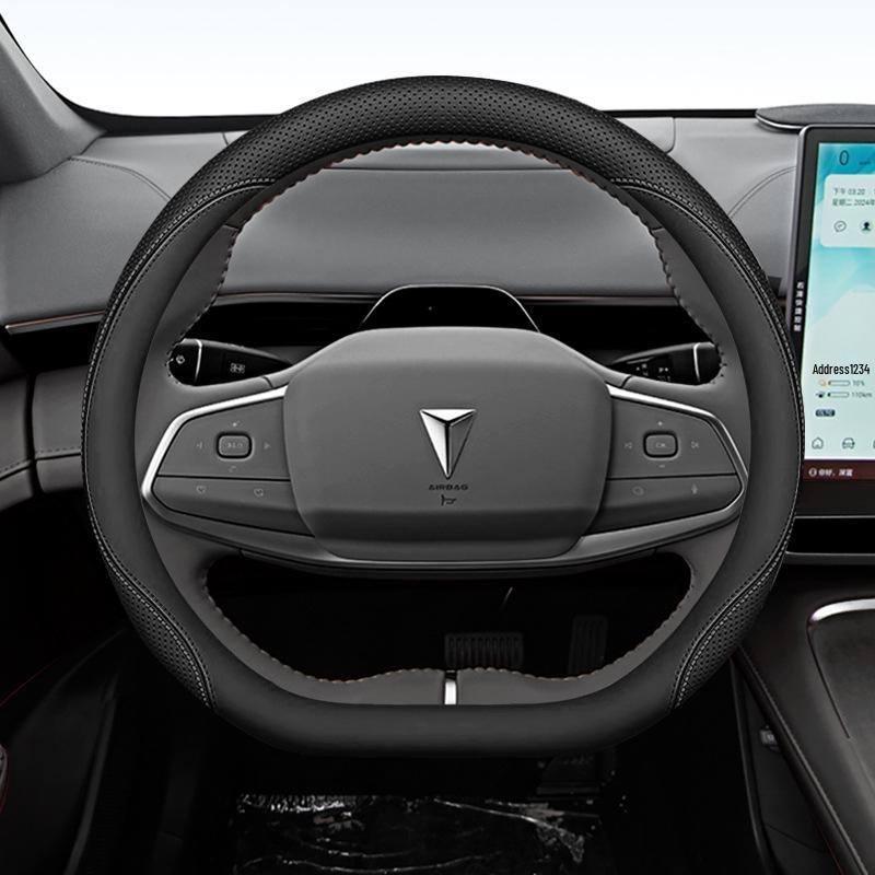 Deep Blue S07 Steering Wheel Cover - Nappa Leather, Anti-slip, No-Sew, All-Season