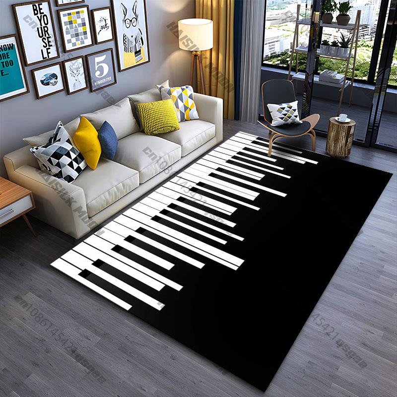 Minimalistic representation of piano keys carpet Yoga living room room decor children's crawling mat doormat area rug