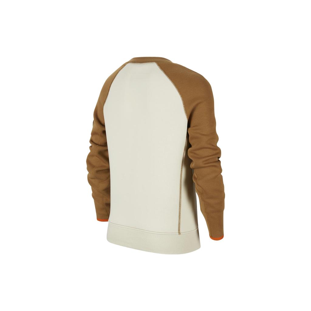 Nike Kids Outdoor Alphabet Color Block Crew Neck Casual Long Sleeve Sweatshirt Kids Tops Khaki FV3999-020