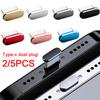 1/2/5pcs Metal Type-C Silicone Dust Plugs Phone USB Port Protector Anti-dust Plug Cover Cap for Samsung Huawei Xiaomi Tablet2