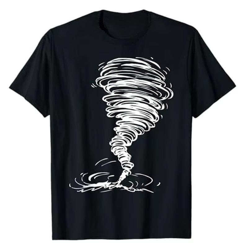 ГОРЯЧАЯ РАСПРОДАЖА Шторм Торнадо Ураган Погода Ужасная Одежда Футболка Подарок Юмористическая Забавная Графическая Одежда Мужская Мода Футболка 4XL