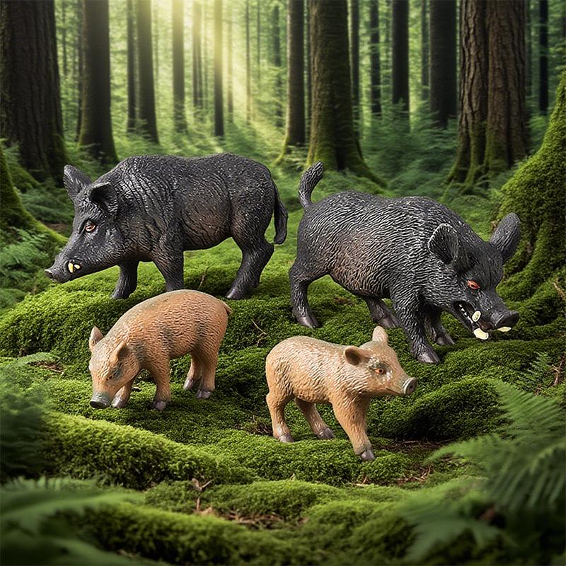 Oenux Wild Boar Tapirus Indicus Porcupine Animals Simulation Model Action Figures Figurine Educational Collection Kids Toy Gift