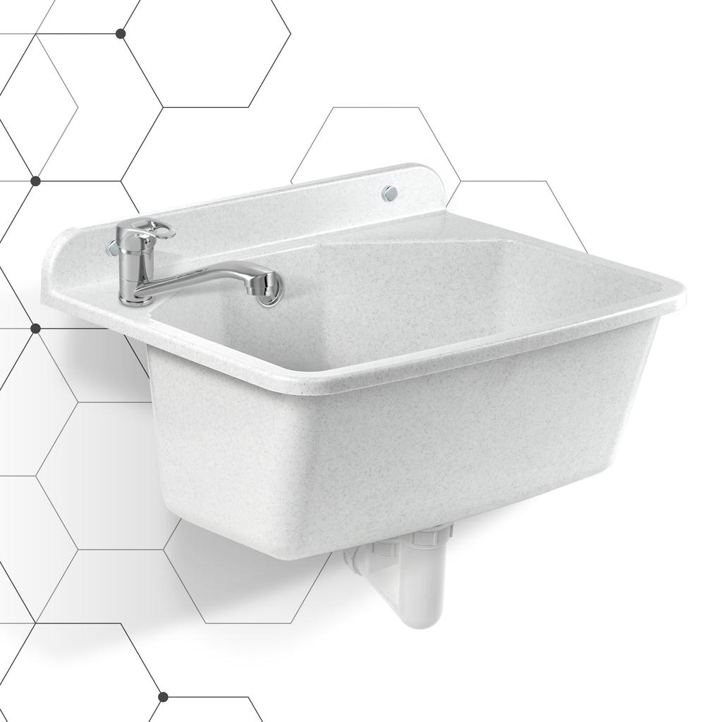 KADAX Utility Sink with Swivel Faucet Gospo Ferro