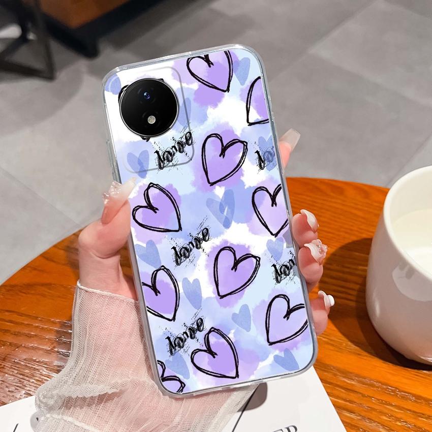 For Vivo Y02 Y02A Y02S Y10 Y11 Y12 Y12a Y13 Y15 Y15a Y16 Y17 Y19 Clear TPU Case Ocean Whale Pattern Anti Drop Back Cover For Vivo Silicone Phone Shell