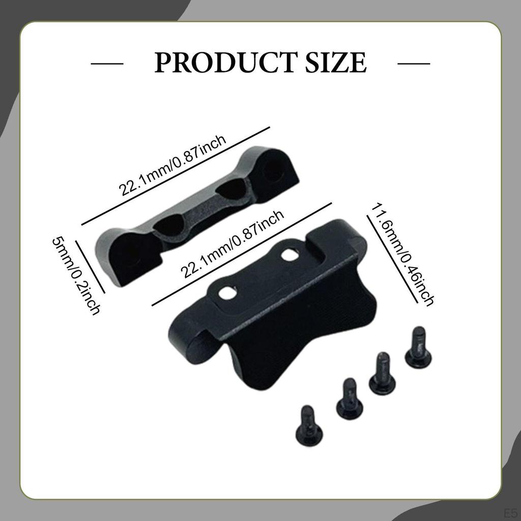 Rear Pin Mounts Aluminum Alloy 1/24 Lightweight Accessories Sturdy Professional Compact Replace RC