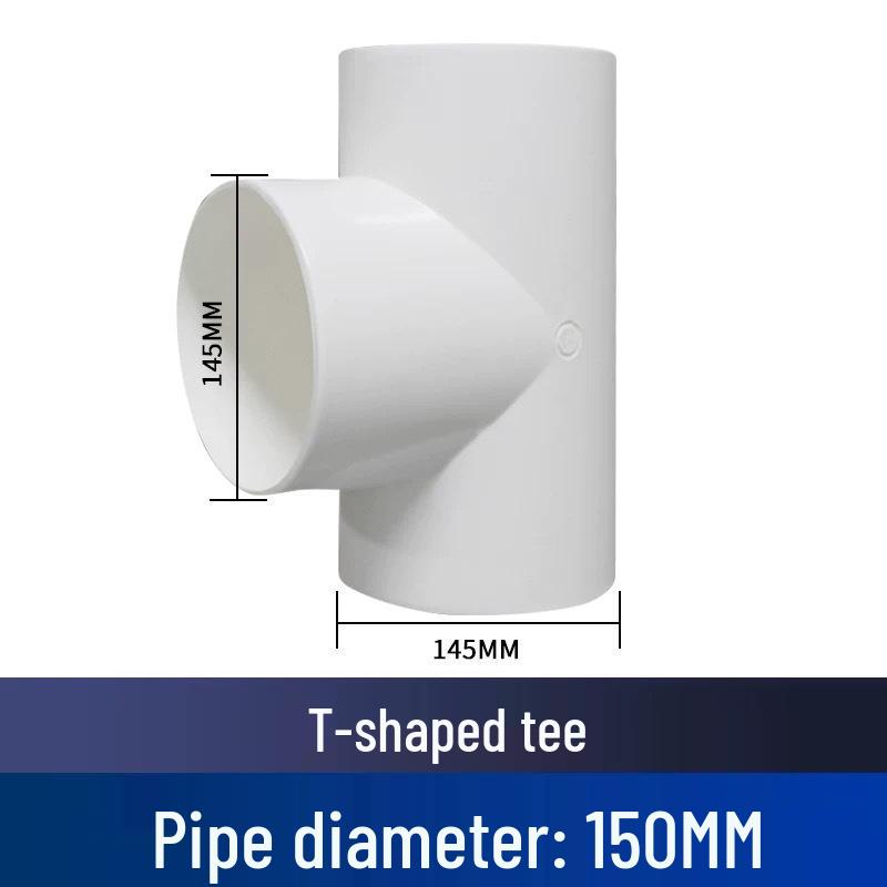 Y-Shaped Plastic Ventilation Tee Joint for Bathroom Heater, Exhaust, and Range Hood - Fresh Air Flow, 100mm