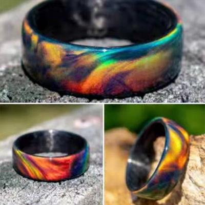RUI RUI YU Ring Personality Simple Multicolored Flashing Ring Exquisite Fashion Colorful Ring