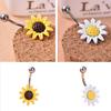Sunflower Flower Bar Navle Barbell Ring Navle Piercing smykker