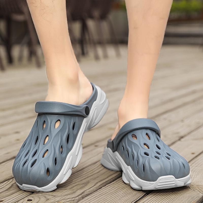 2024 Newest Men'S Sandals Slippers Solid Color Comfortable Casual Fashion Summer Beach Sandals Family Men'S Shoes