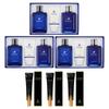 Beverly Hills Polo Club Blue Homme Men's Basic Skincare Set (3-Piece Set: Skin + Lotion + Essence) + Caviar Eye Cream (3 Pcs) Firming Intensive Set