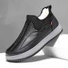 Cotton Shoes Men's New Winter Leather Men's Shoes Piled Thickened Waterproof Anti-skid Middle and Old Dad Shoes