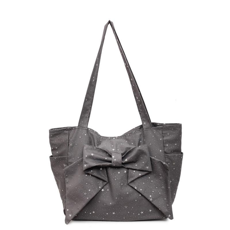 Sweet Design Bow Star Pattern Large Capacity Women Casual Shoulder Tote Bag