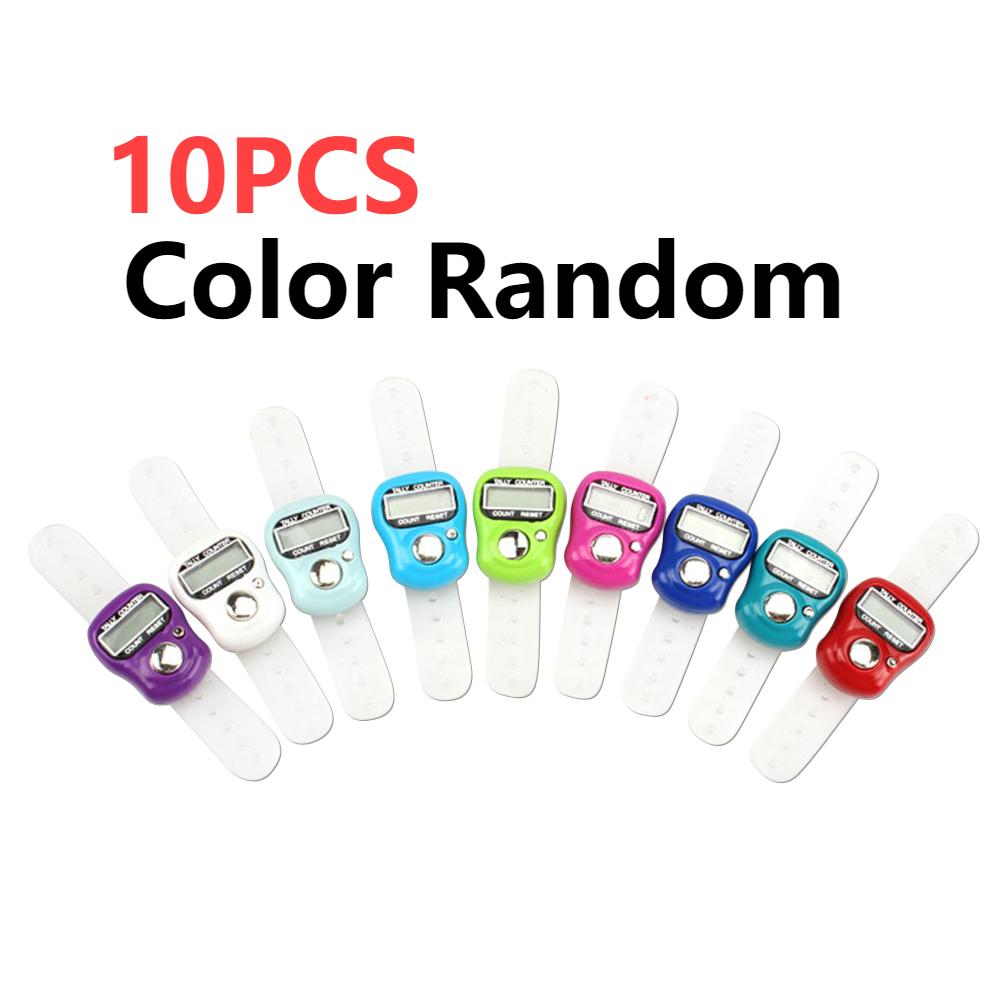 20-1 szt. Licznik palcowy Klik Mini Marker ściegów Rząd Robótki na drutach Liczniki elektroniczne Cyfrowy licznik kliker LED Narzędzie