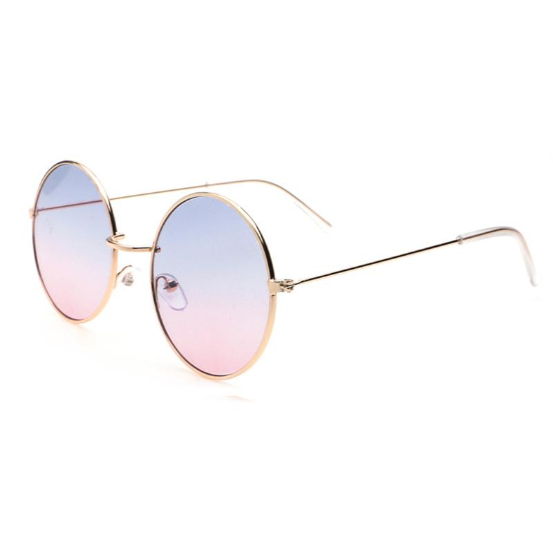 2026 Women's Alloy Mirror Sunglasses, Retro Designer Travel Sunglasses, Pink Round UV400 Sunglasses for Women Gafas De Sol