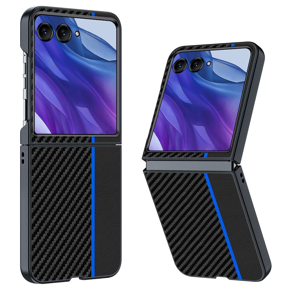For Motorola Razr 60 Ultra 5G Case Carbon Fiber Texture Ultra Slim Hard PC Phone Cover