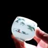 Chiyo tea tea cup ceramic hand-painted Kung Fu tea set teacup 1 pack household blue and white porcelain small tea bowl gift box