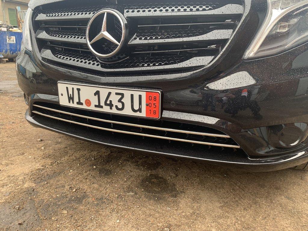 Stoßstangengrill (2 Stück, Edelstahl) Vito-Fracht (Chrom) Für Mercedes Vito/V-klasse W447 2014-