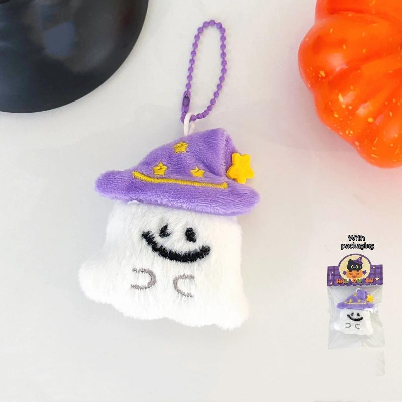 Halloween Plüsch Schlüsselanhänger Kürbis Geist Schwarze Katze Süßes oder Saures Cartoon Tasche Anhänger Party Geschenke Schlüsselanhänger Zubehör