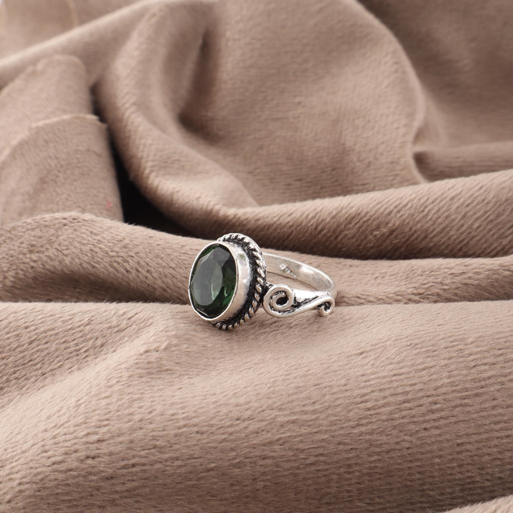 Green Tourmaline Gemstone Jewelry, 925 Sterling Silver Ring, Amazing Tourmaline Ring, Handmade Designer Jewelry For Women