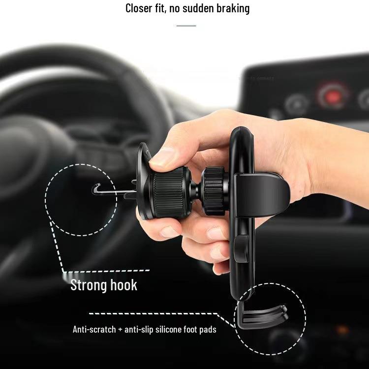 Gravity-Sensing Anti-Shake Car Phone Holder for Air Vent Mount Navigation