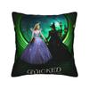 Printed Wicked Elphaba & Glinda Tonal Pillowcase Polyester Cushion Cover Decorations Witch Throw Pillow Case Cover Home Zippered