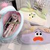 Funny Big Capacity Plush Pencil Bag Creative Cartoon Big Mouth Girl Pens Storage Case Portable School Stationery Gift