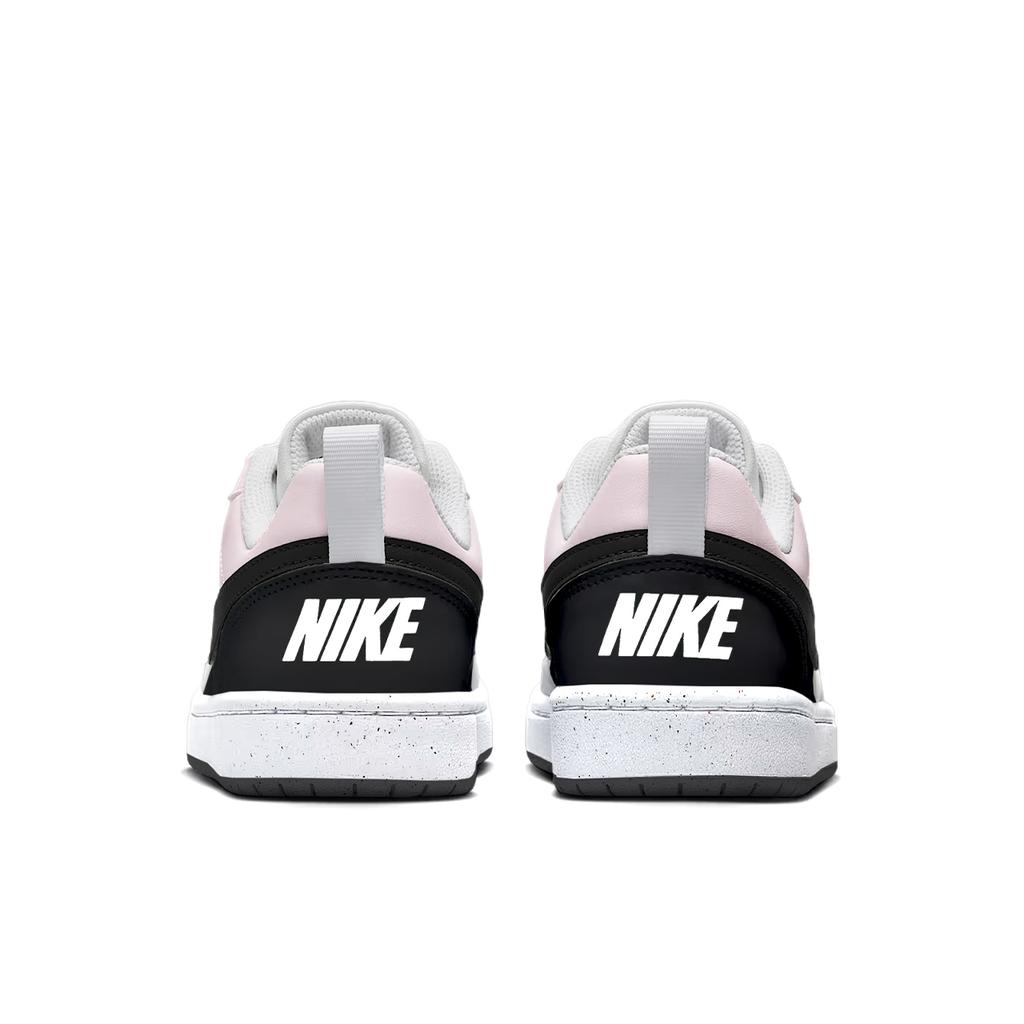 Nike Court Borough Breathable Waterproof Low top Skateboard Shoes Unisex Black White Pink DV5456-131(Team1678-)