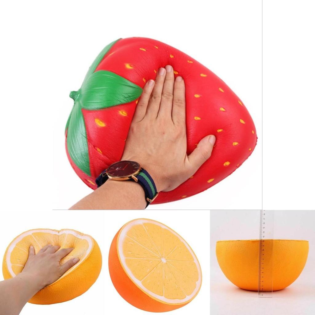 Jumbo Super Giant Soft Squishy Watermelon Orange Strawberry Peach Slow Rising Squeeze Toy