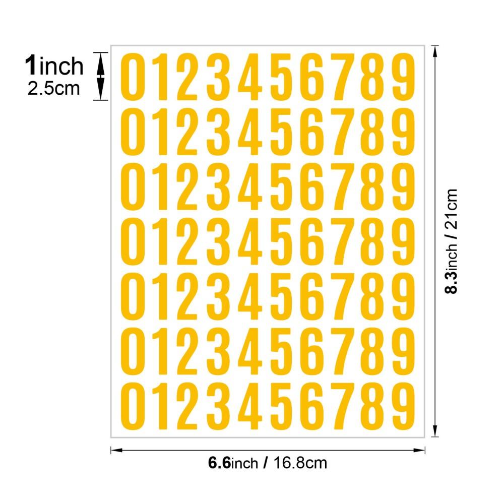 5Pcsset 1 Inch Functional Planner Stickers Vinyl Waterproof Black White Colorful Number Sticker For Cup Laptop Price Tag
