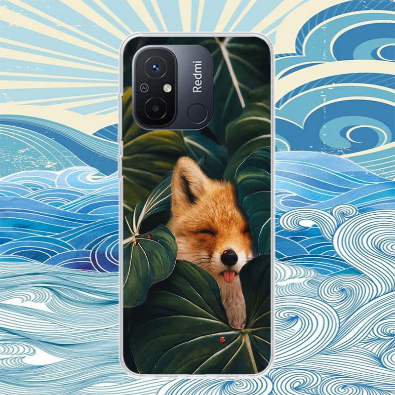 Animal Fox Phone Case For Xiaomi Redmi 13 13C 14C 12 12C 10 10A 10C 9 9A 9C 9T 8 8A 7 7A 6 Pro 6A K70 K60 K40 K20 S2