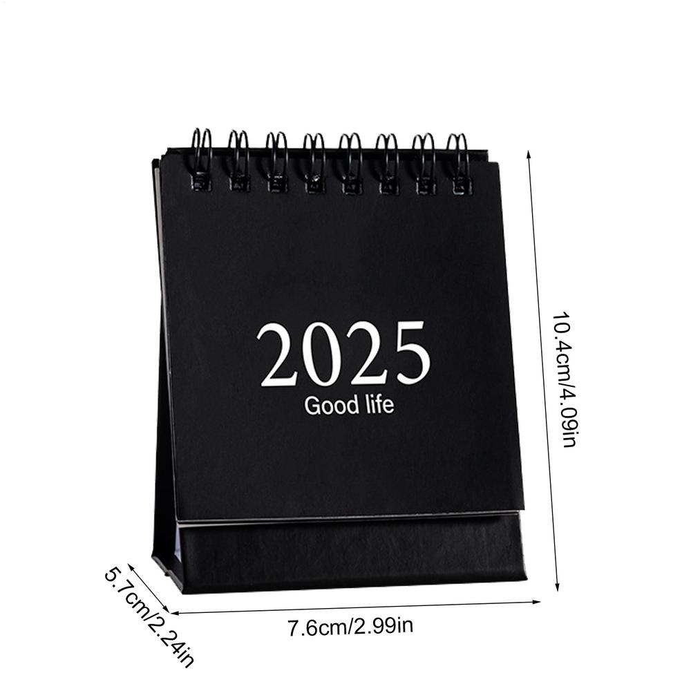 Small Desktop Calendar 2025 Mini simple small desk calendar Double-Sided Standing Flipping Calendar Desktop Decoration