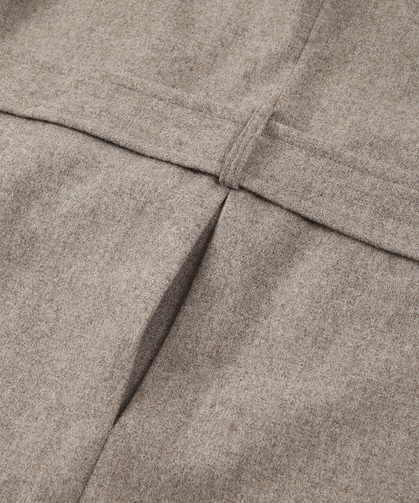 Prairie Light Merino Wool Oversized Robe Long Coat (Beige)