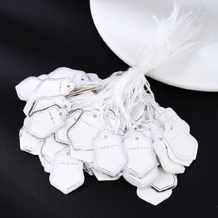 Stars Shaped Paper Price Tickets Jewelry Packaging Accessories Pre Cut Holes For Stringing High Quality Craft Paper Material