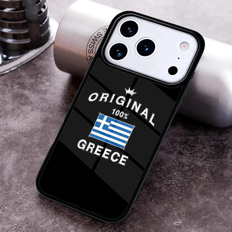 Greek Greece Flag Phone Case for iPhone 17 16 15 Pro Max Air 14 13 12 11 Plus Shockproof Cover