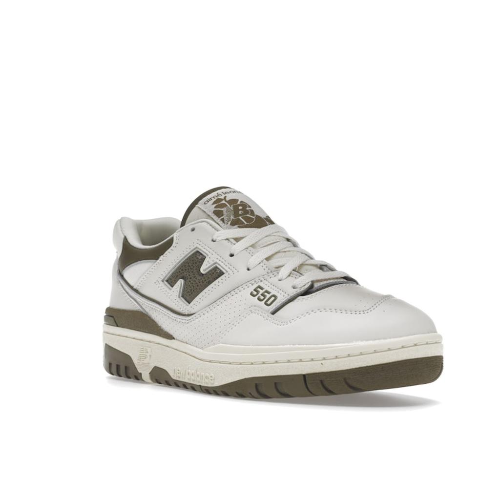 Aimé Leon Dore X New Balance 550 Olive Unisex Sneakers White BB550AD1