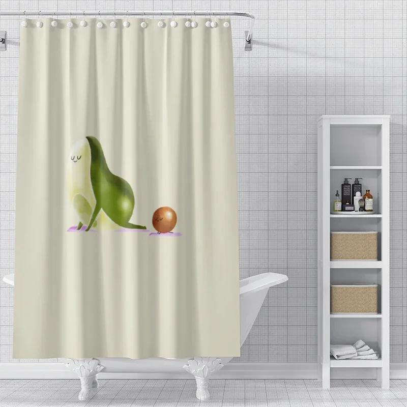 Rideaux De Douche Pour Salle De Bain, Tissu Impermable, Style Nordique Moderne, 180X200, 240X180, Chien Mignon Drôle, Kawaii