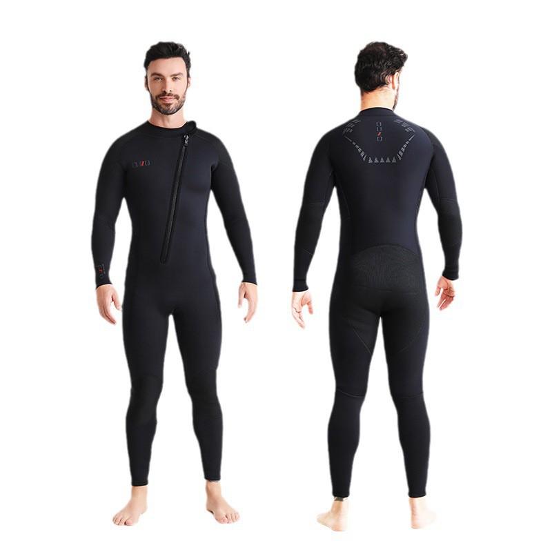 3mm Diving Suit Men's Warm Cold-proof Wet OUZO Super Elastic Long-sleeved One-piece Surfing