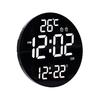 GOLWIS Wall Clock, Stylish, Cute, Digital, LED, Automatic Dimming, Wall Clock0059-1size-Black